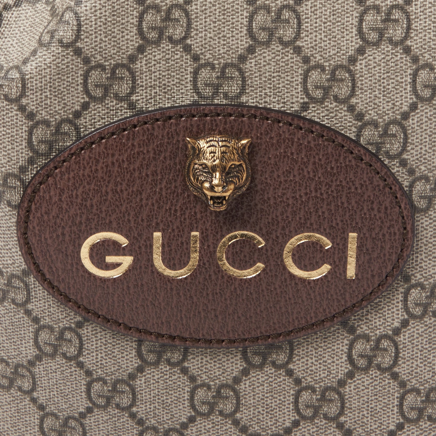 GG Supreme Monogram Neo Vintage Drawstring Backpack Beige New Acero Crop