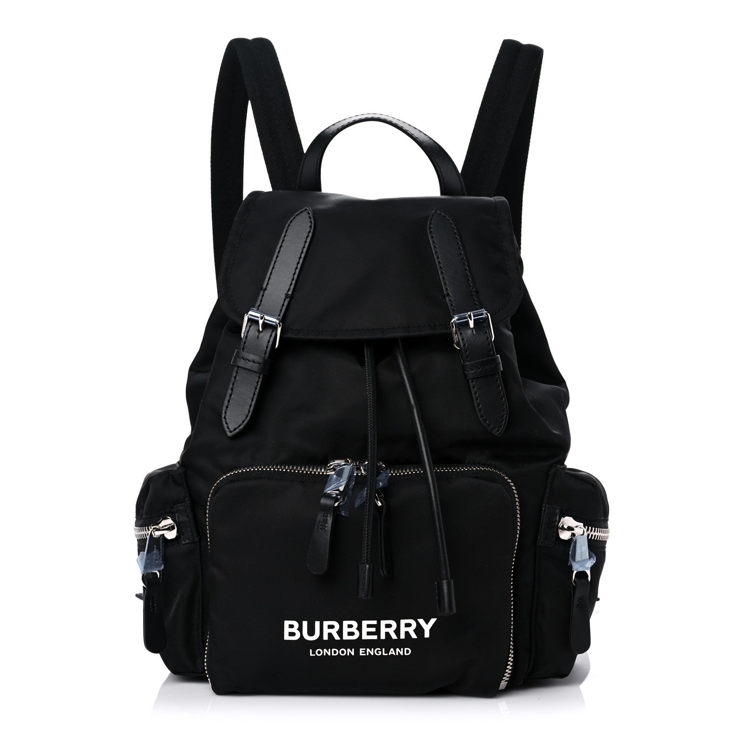 Burberry Nylon Logo Print Medium Rucksack Backpack Black 1 of 7