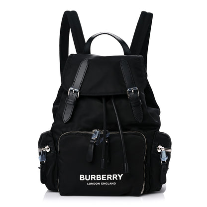 Burberry Nylon Logo Print Medium Rucksack Backpack Black 1 of 7