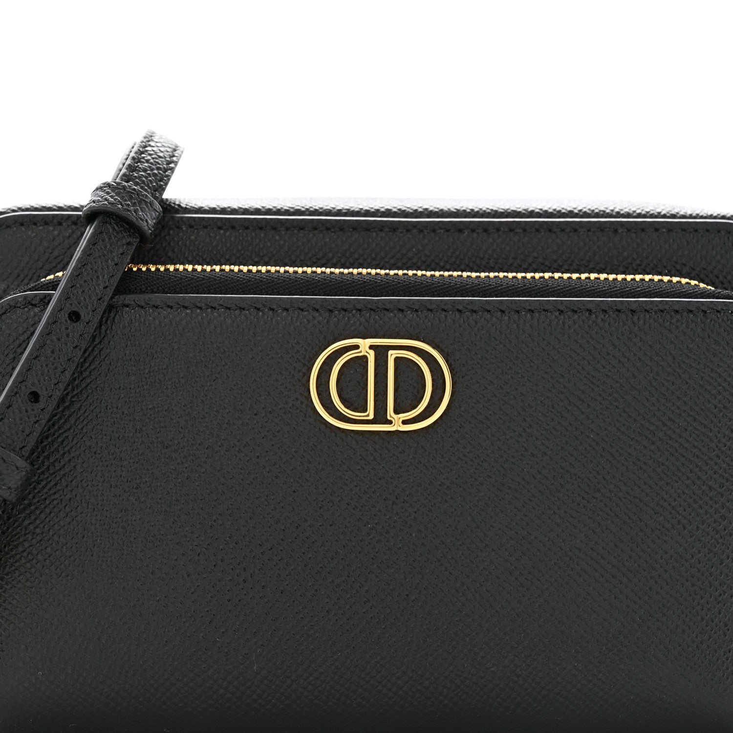 Christian Dior Grained Calfskin Caro Double Pouch Black 8 of 10