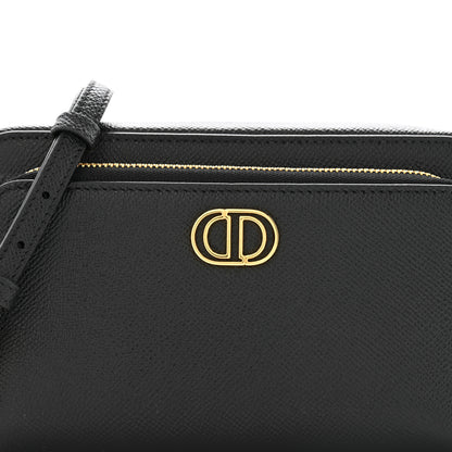 Christian Dior Grained Calfskin Caro Double Pouch Black 8 of 10
