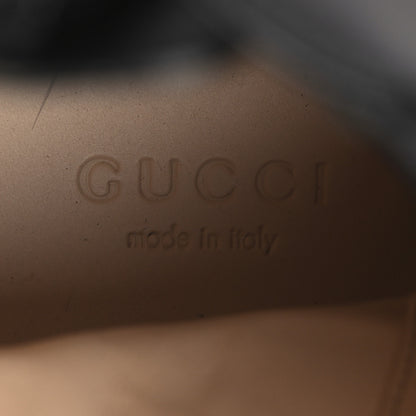 Gucci Kensington Calfskin Nappa GG Supreme Monogram Womens Double Buckle Ankle Boots 40 Black 9 of 9