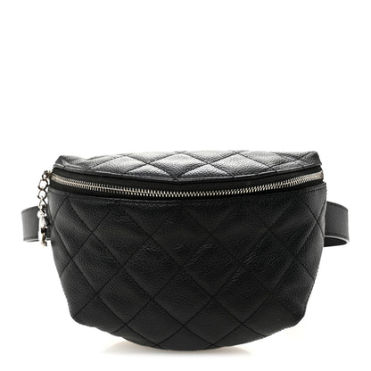 Chanel Grained Calfskin Quilted Waist Belt Bag Black 1 of 10