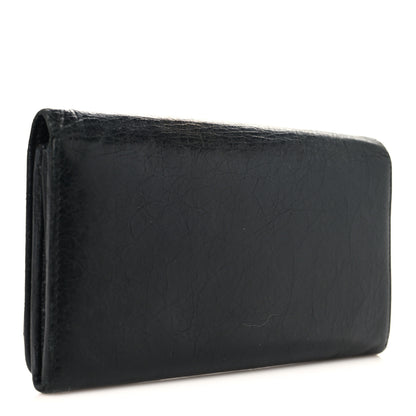 Balenciaga Agneau Classic Hardware Money Wallet Black 3 of 8