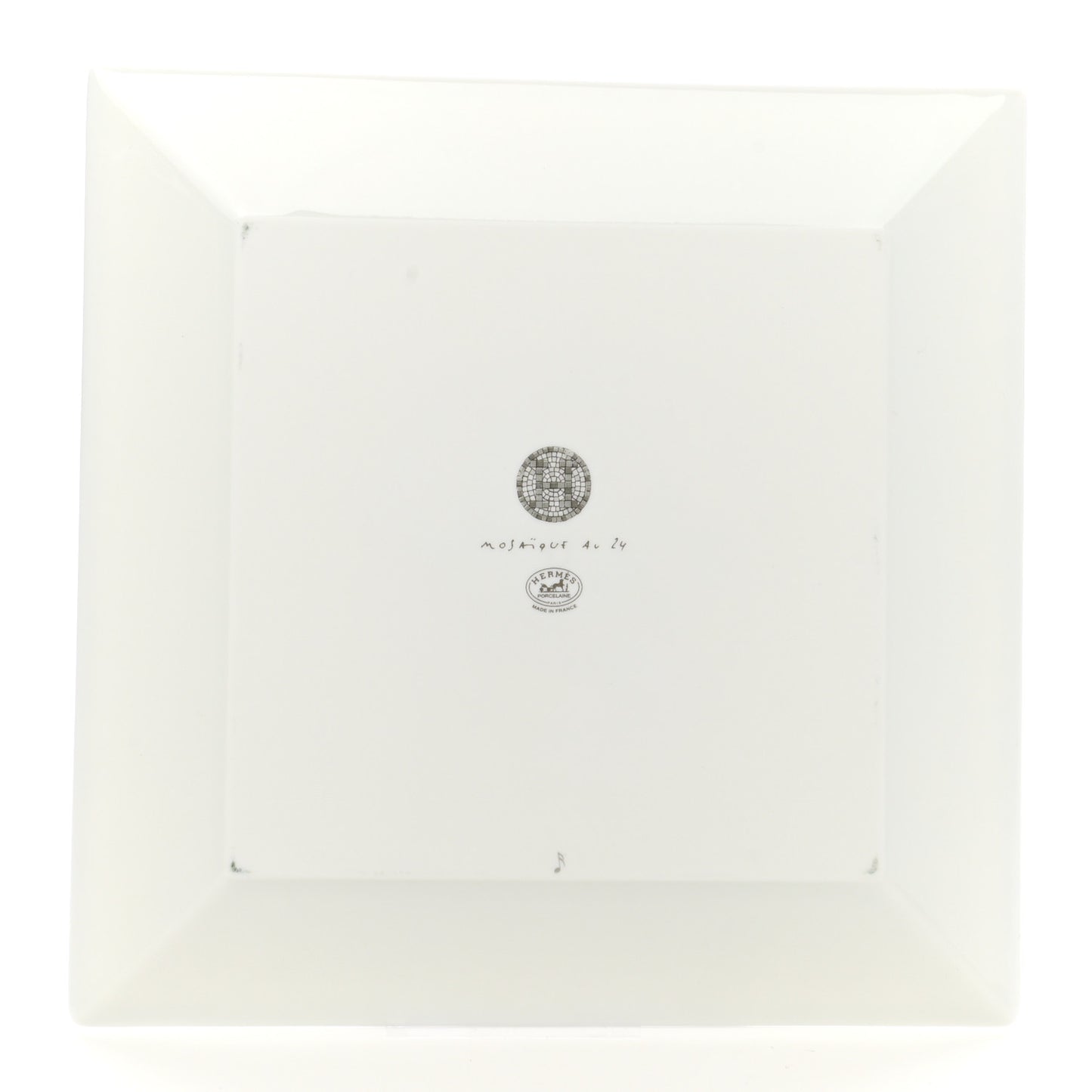 Porcelain Mosaique Au 24 Platinum Square Plate N°3