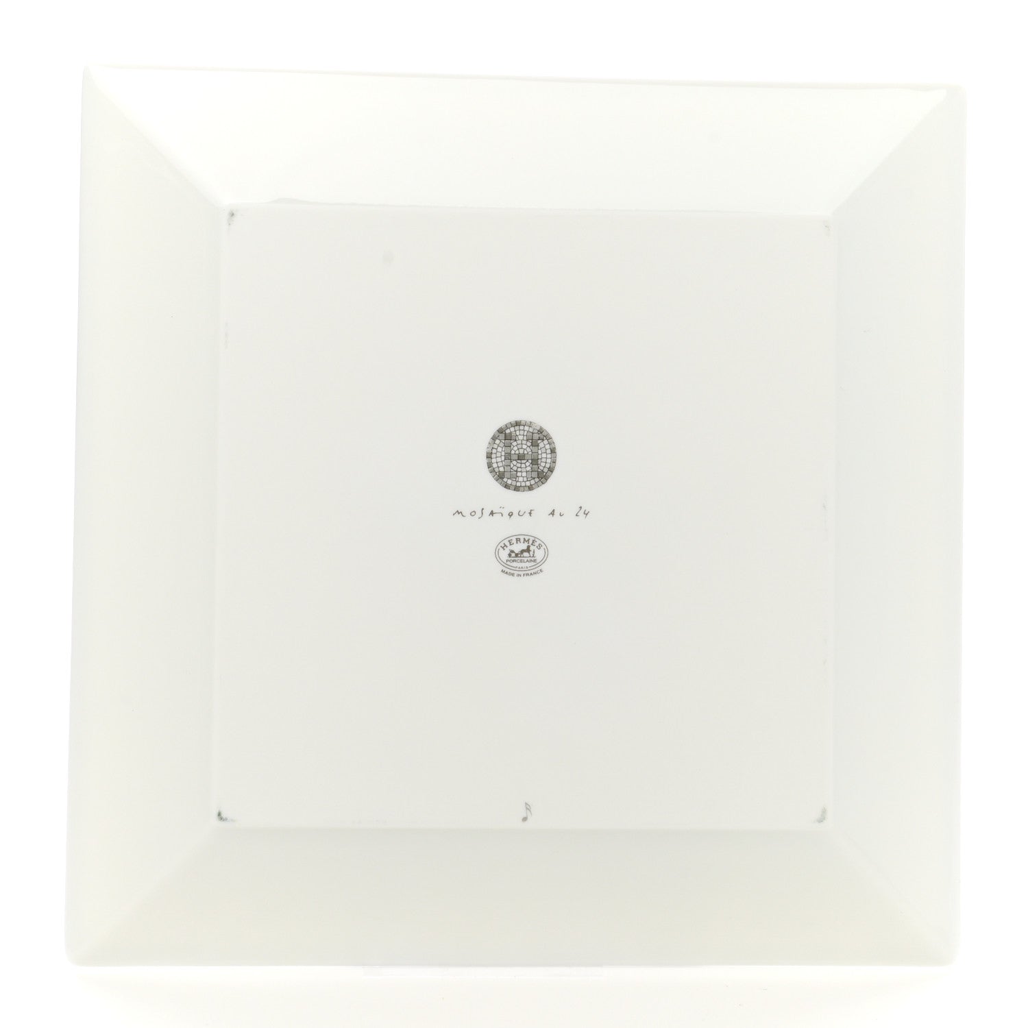 Hermes Porcelain Mosaique Au 24 Platinum Square Plate N°3 3 of 8