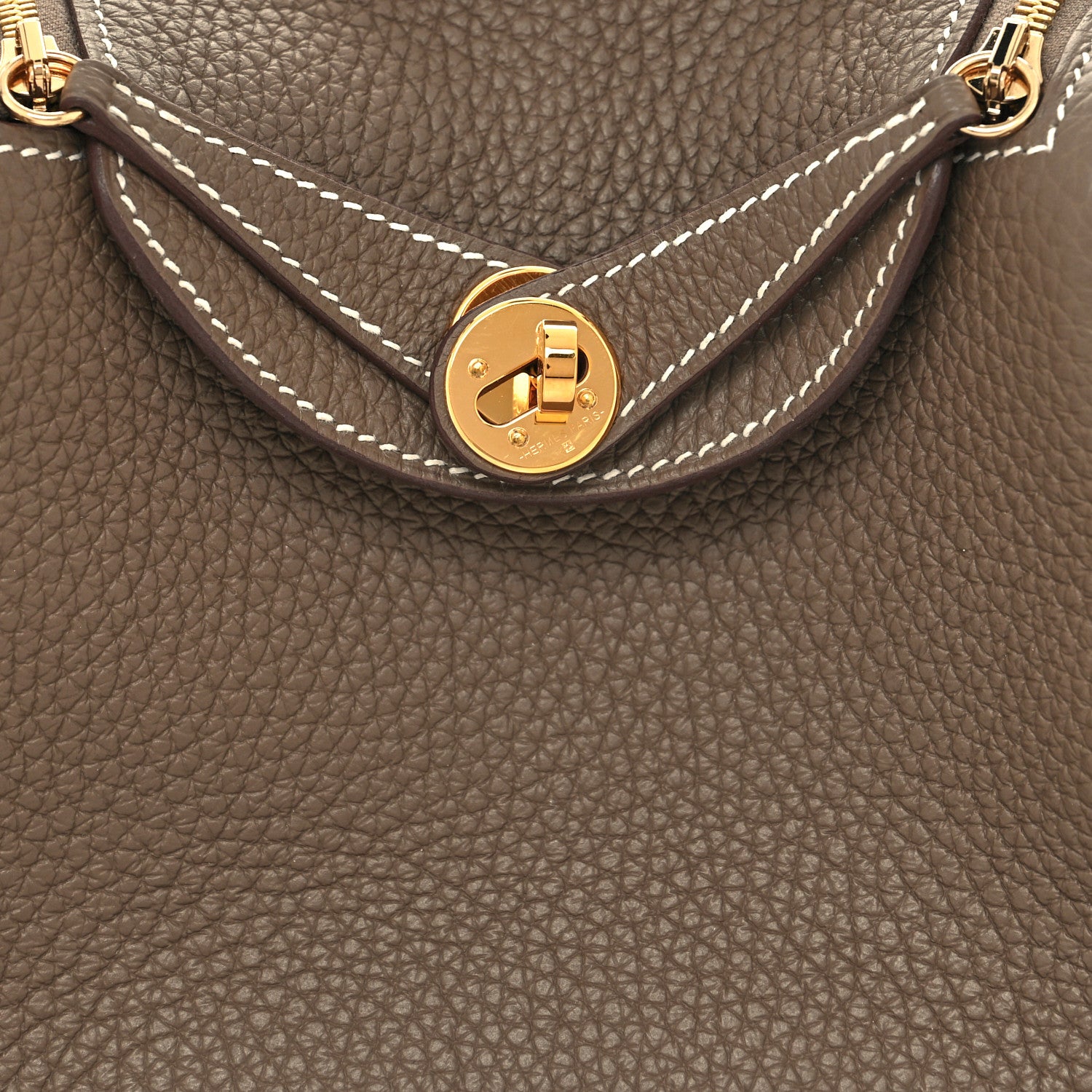 Hermes Taurillon Clemence Mini Lindy 20 Etoupe 8 of 11