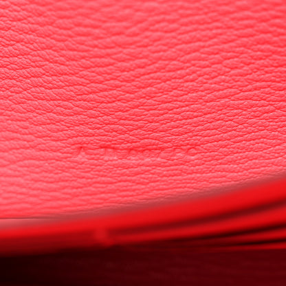 Hermes Chevre Mysore Kelly Longue Wallet Rose Lipstick 7 of 8