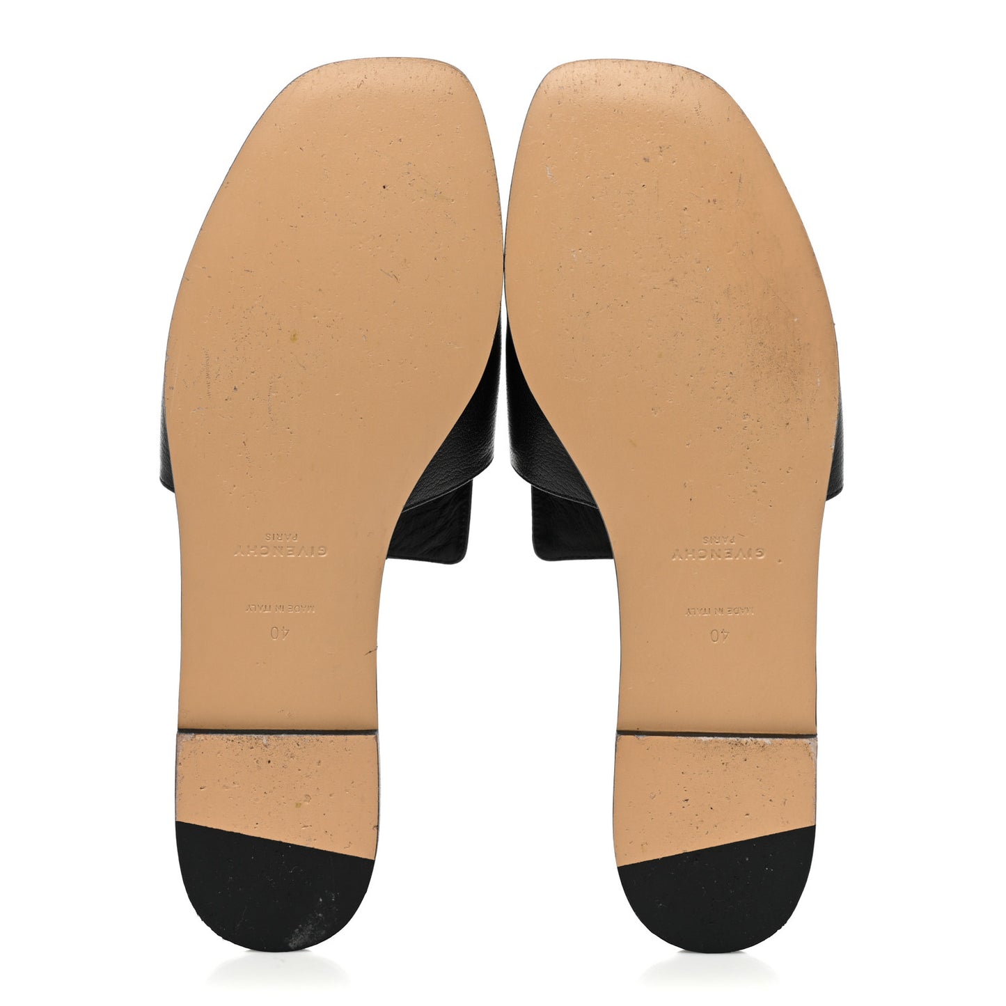 Goatskin 4G Flat Sandals 40 Black