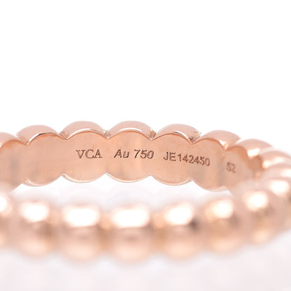 Van Cleef & Arpels 18K Rose Gold Large Perlee Ring 52 6 3 of 4