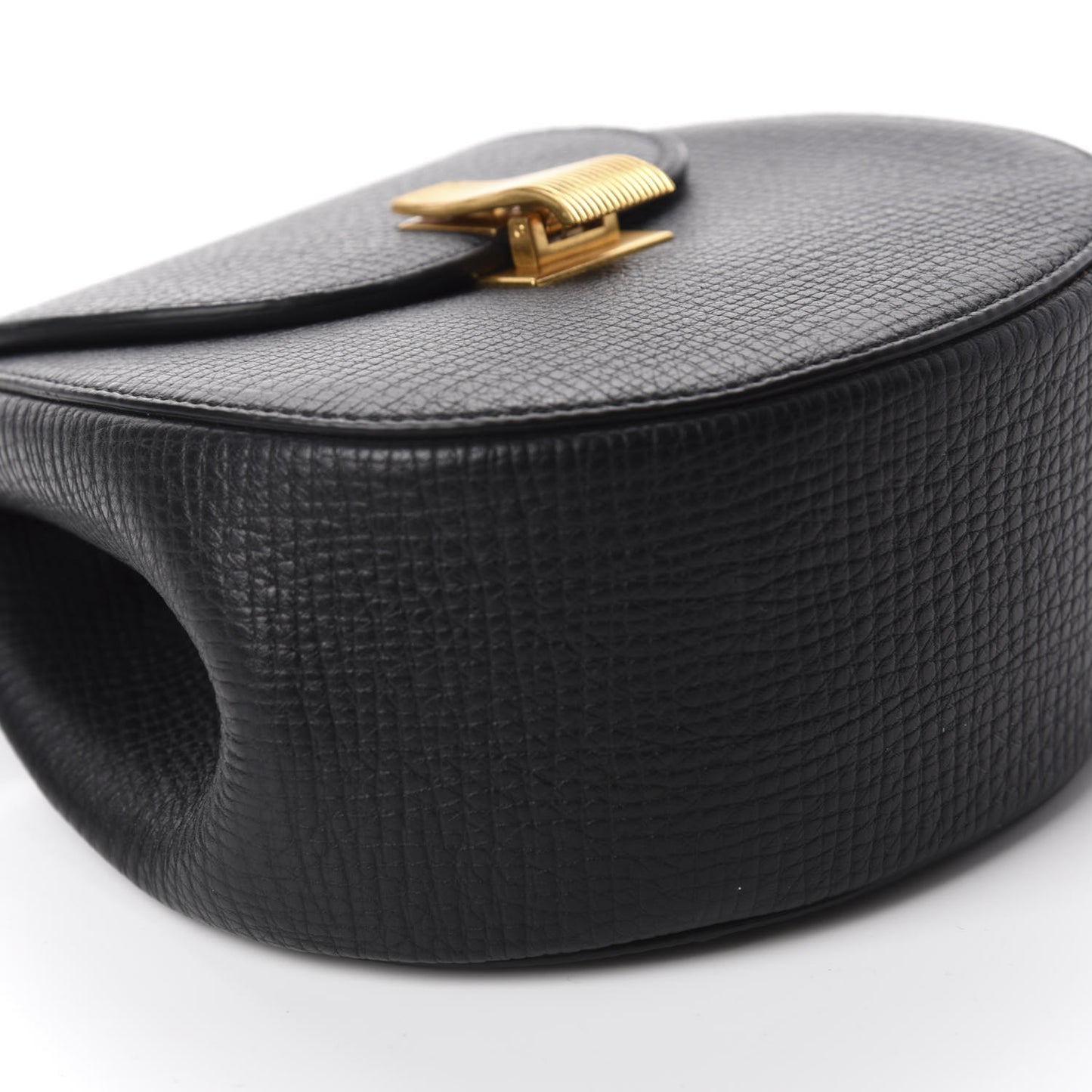 Palmellato Calfskin Rounded Belt Bag Black