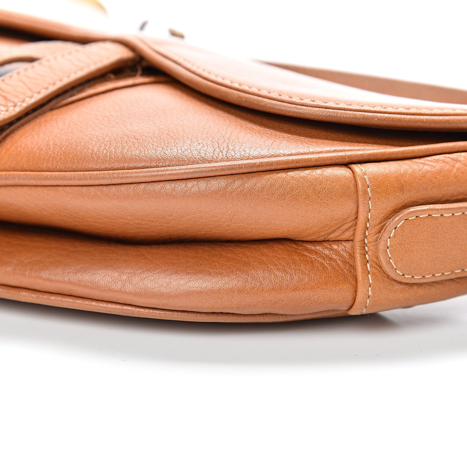 Christian Dior Calfskin Saddle Bag Tan 9 of 18