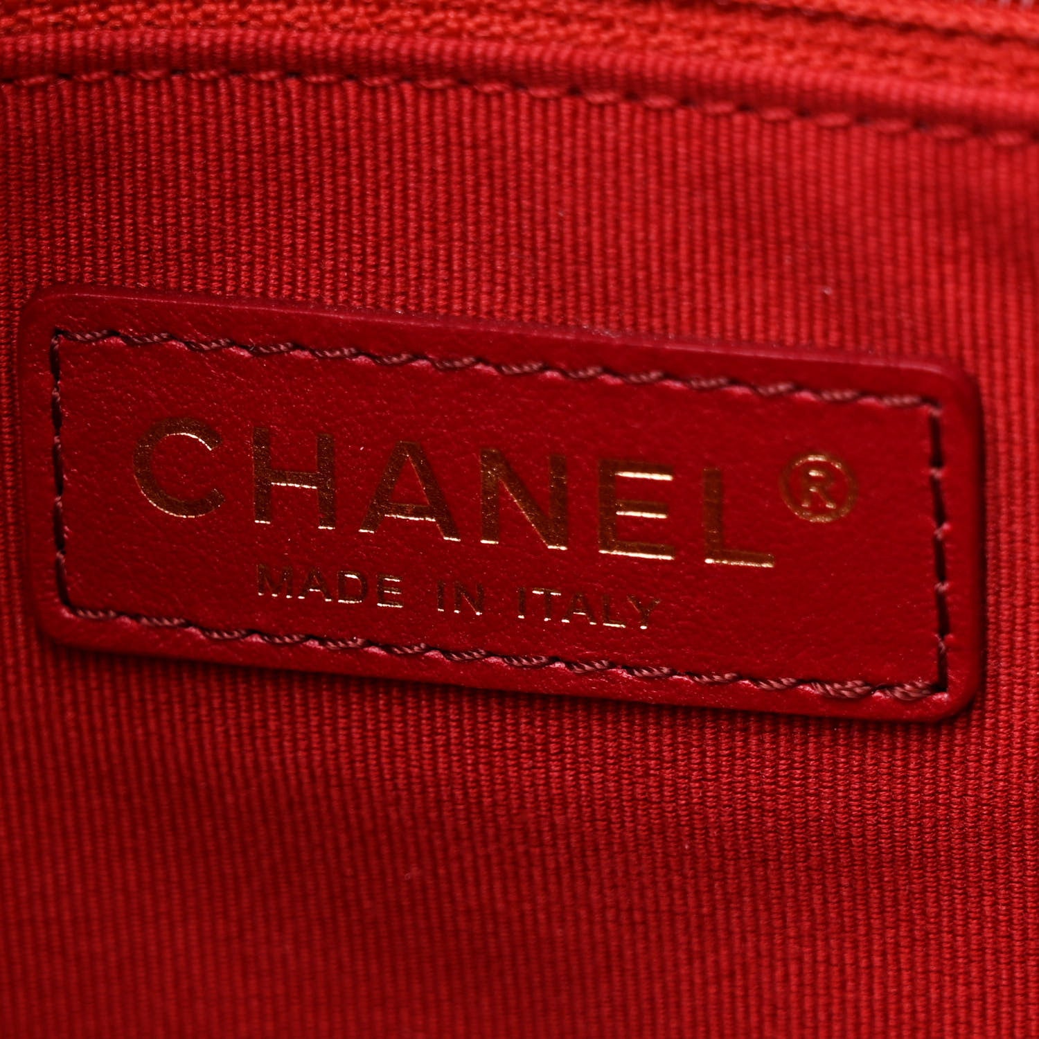 Chanel Shiny Caviar Quilted Large Chain Melody Flap Red 6 of 11