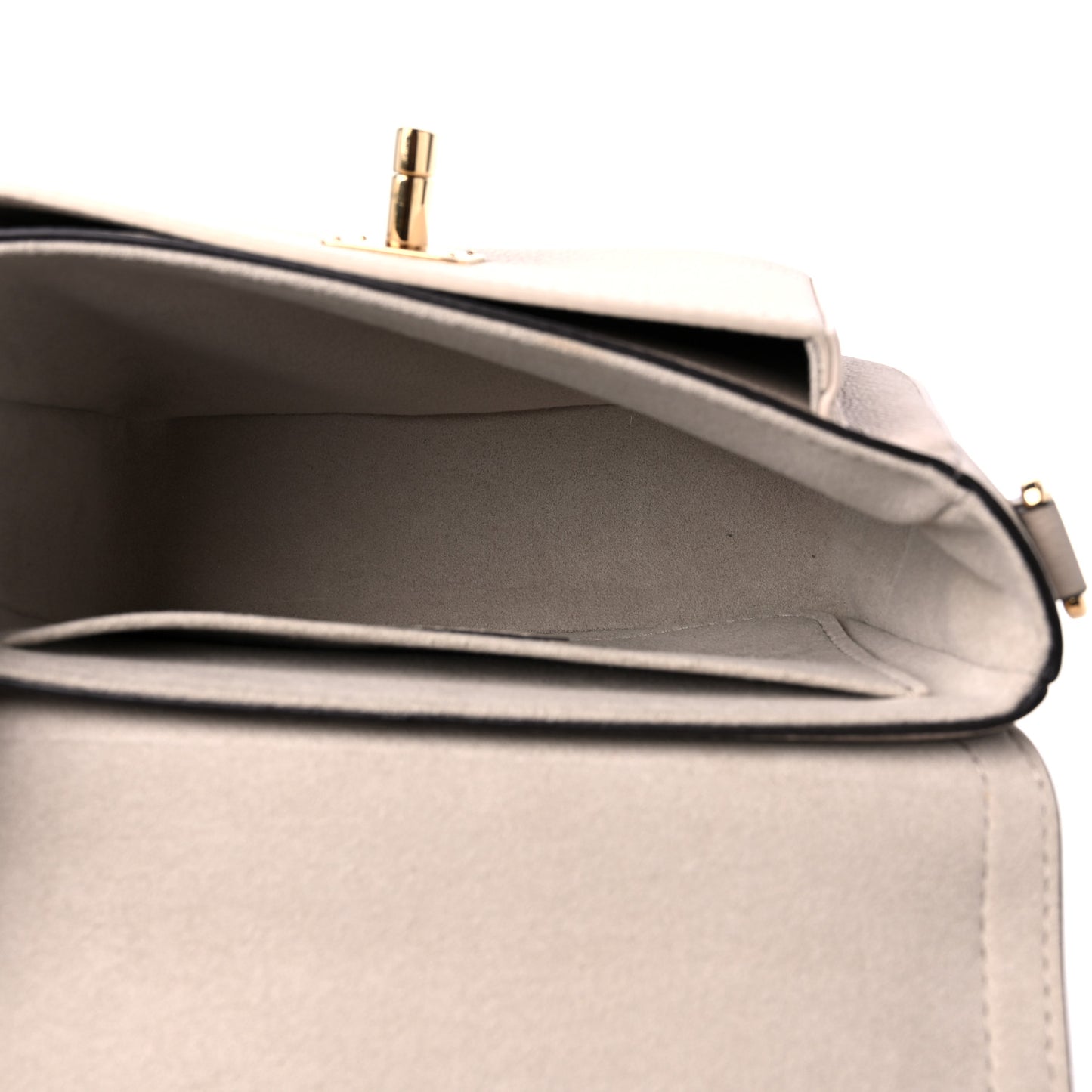 Grained Calfskin Lockme Tender Greige