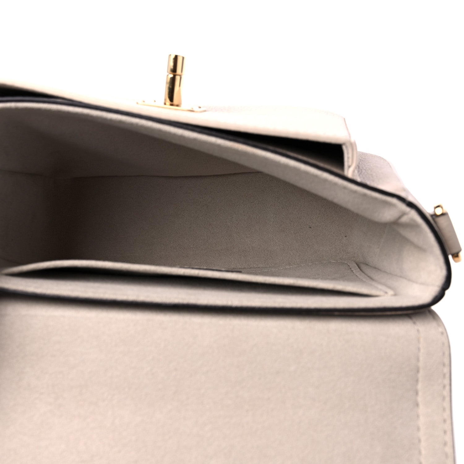 Louis Vuitton Grained Calfskin Lockme Tender Greige 5 of 8