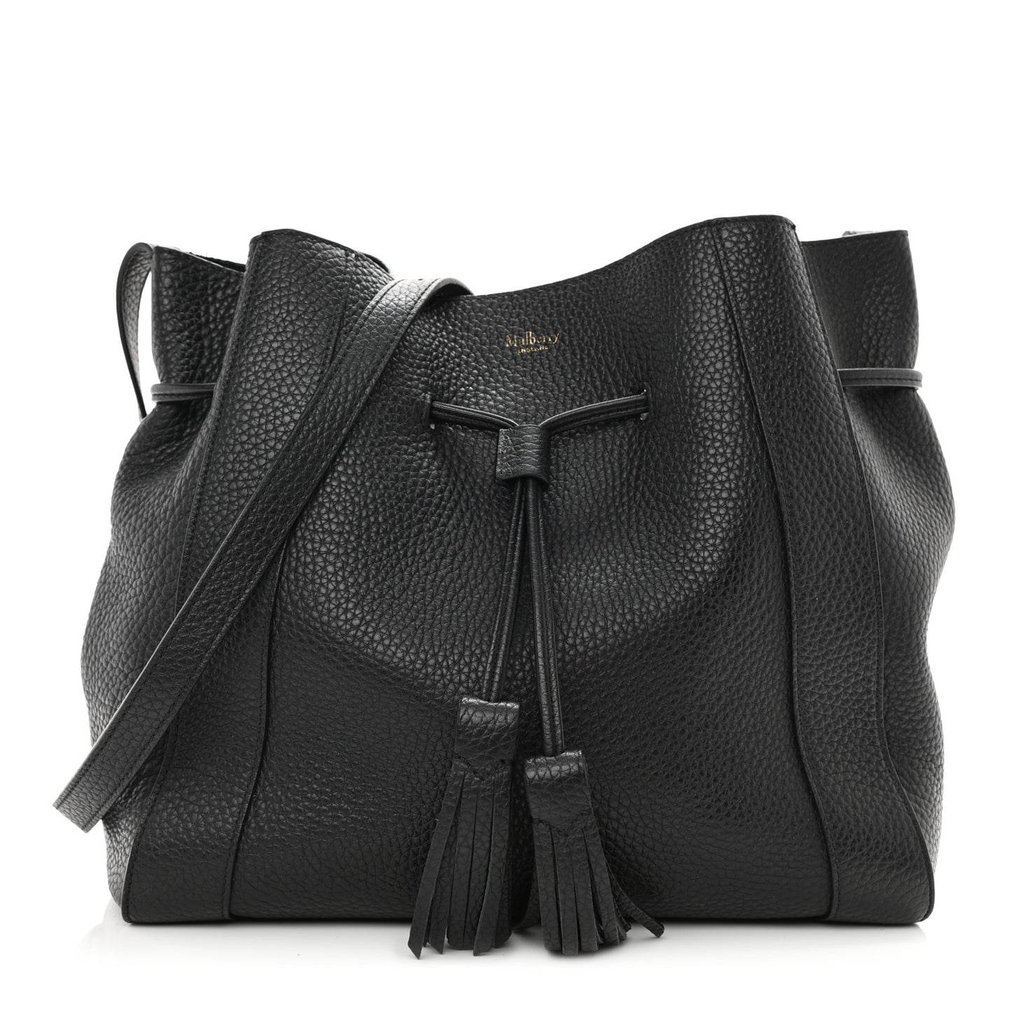Heavy Grain Calfskin Small Millie Tote Black