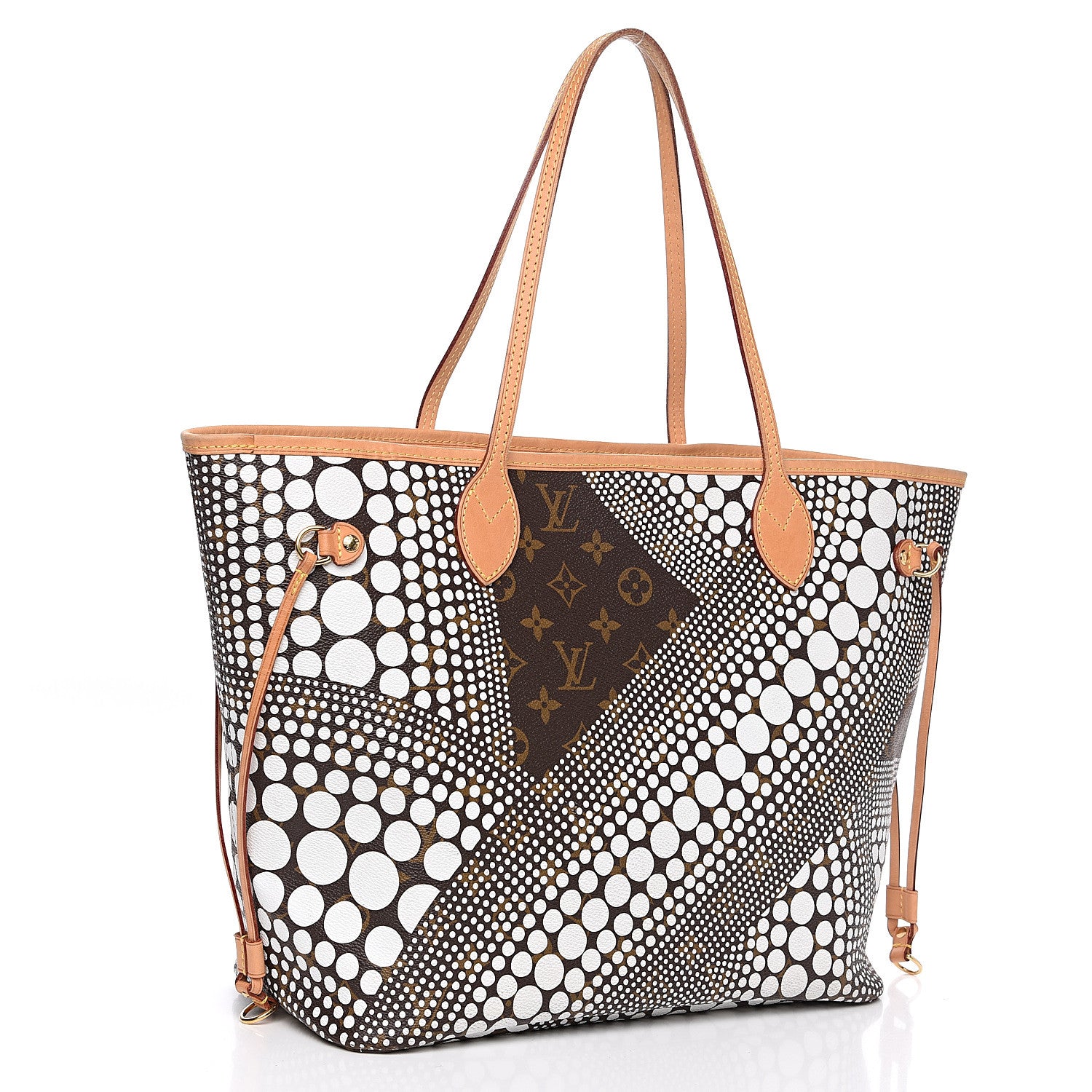 Louis Vuitton Monogram Kusama Waves Neverfull MM White 2 of 14