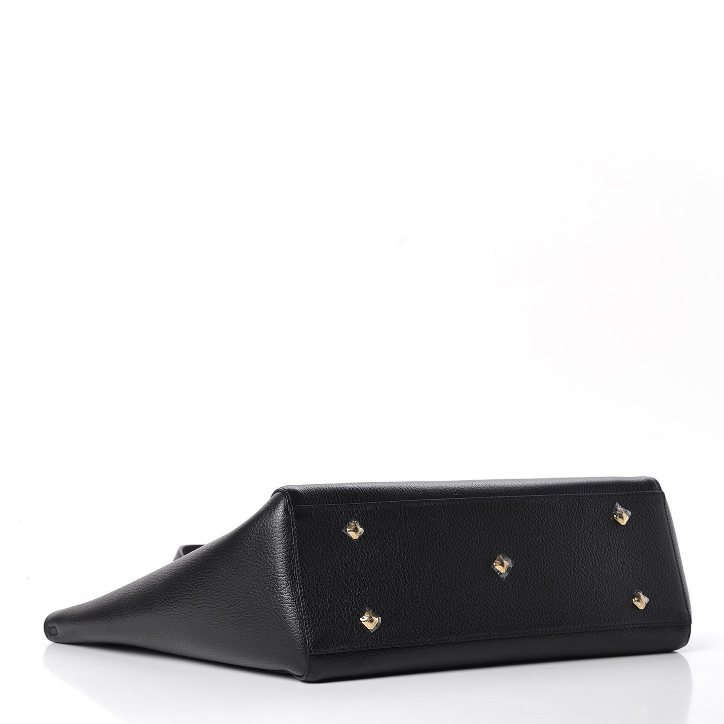 Grained Calfskin Medium Reversible Wandel Tote Black