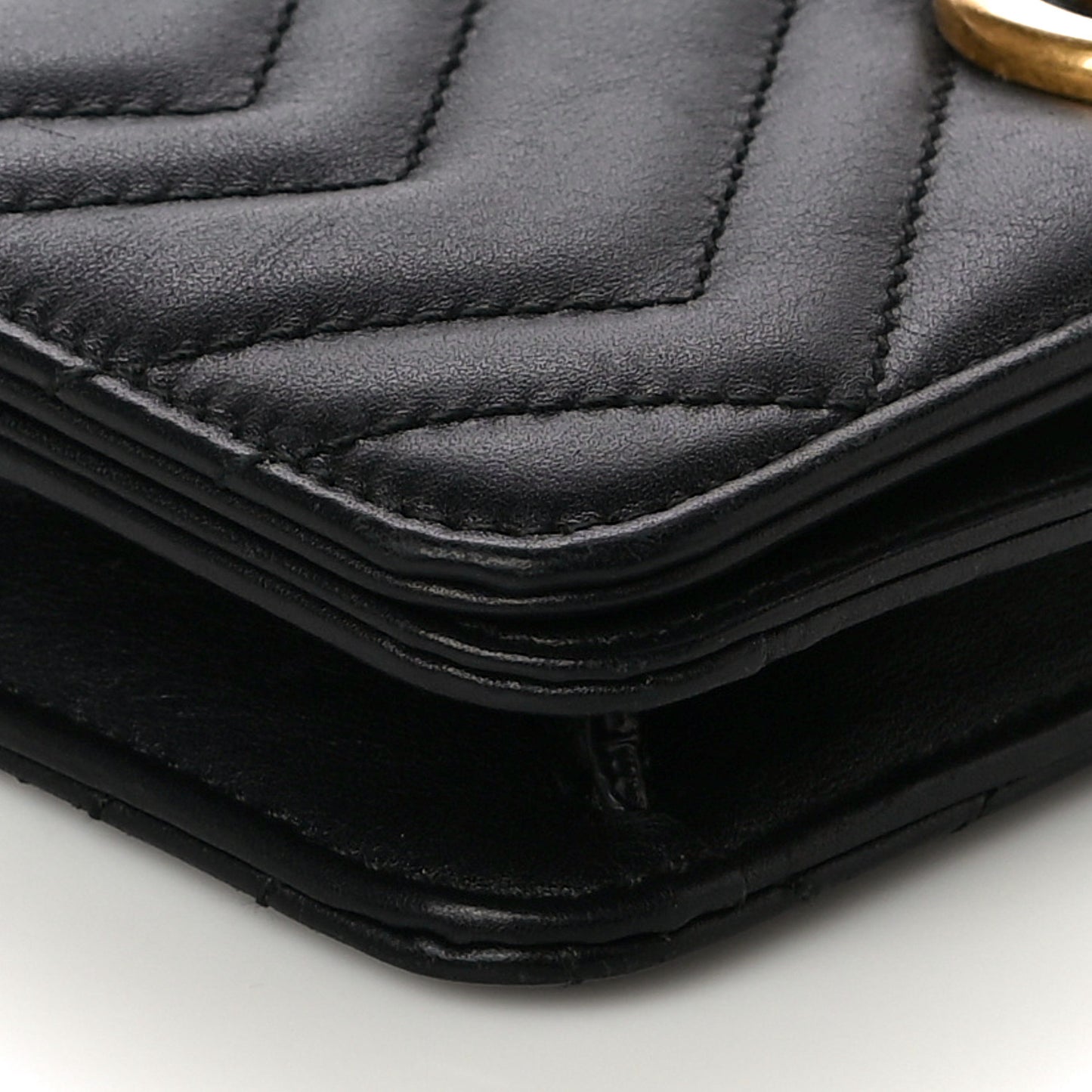 Calfskin Matelasse GG Marmont Mini Bag Black