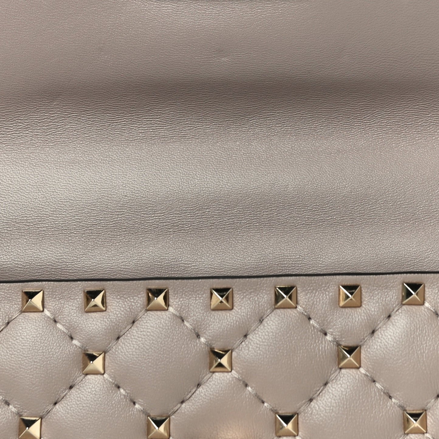Nappa Small Rockstud Spike Shoulder Bag Poudre
