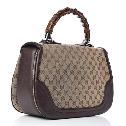 Gucci Monogram Large New Bamboo Top Handle Bag Brown 3 of 13