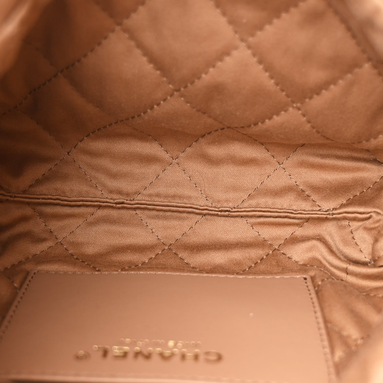 Chanel Shiny Calfskin Quilted Mini Chanel 22 Dark Beige 5 of 10