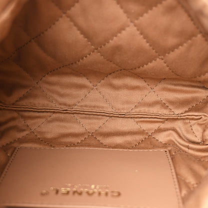 Chanel Shiny Calfskin Quilted Mini Chanel 22 Dark Beige 5 of 10