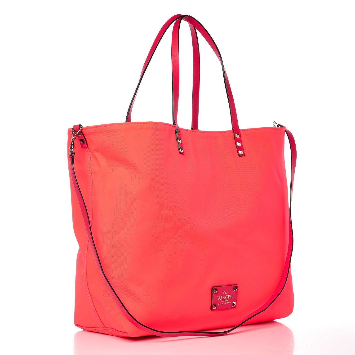 Valentino Garavani Canvas Camouflage Rockstud Reversible Tote Pink 11 of 14