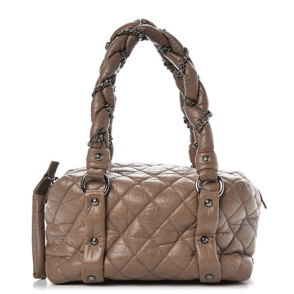 Chanel Distressed Lambskin Lady Braid Small Tote Taupe 1 of 15