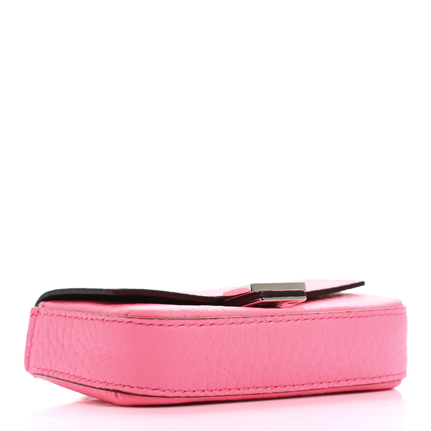Cuoio Romano Micro Baguette Charm Rosa Fluo