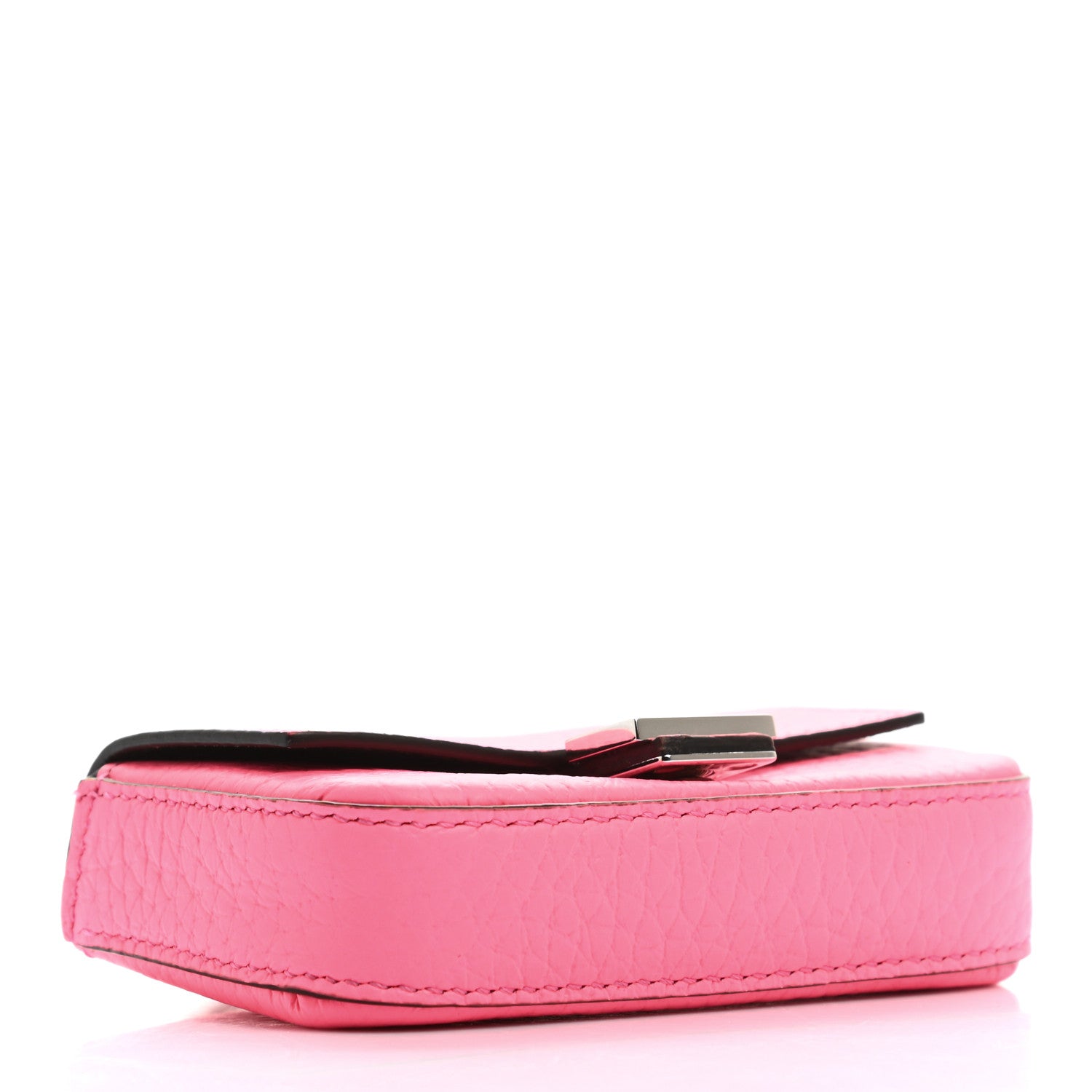Fendi Cuoio Romano Micro Baguette Charm Rosa Fluo 4 of 9