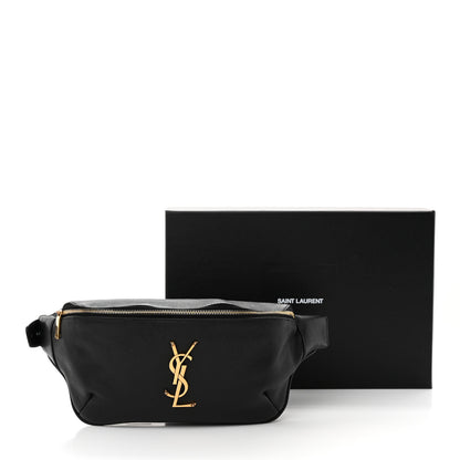 Saint Laurent Grain De Poudre Monogram Belt Bag Black 14 of 14