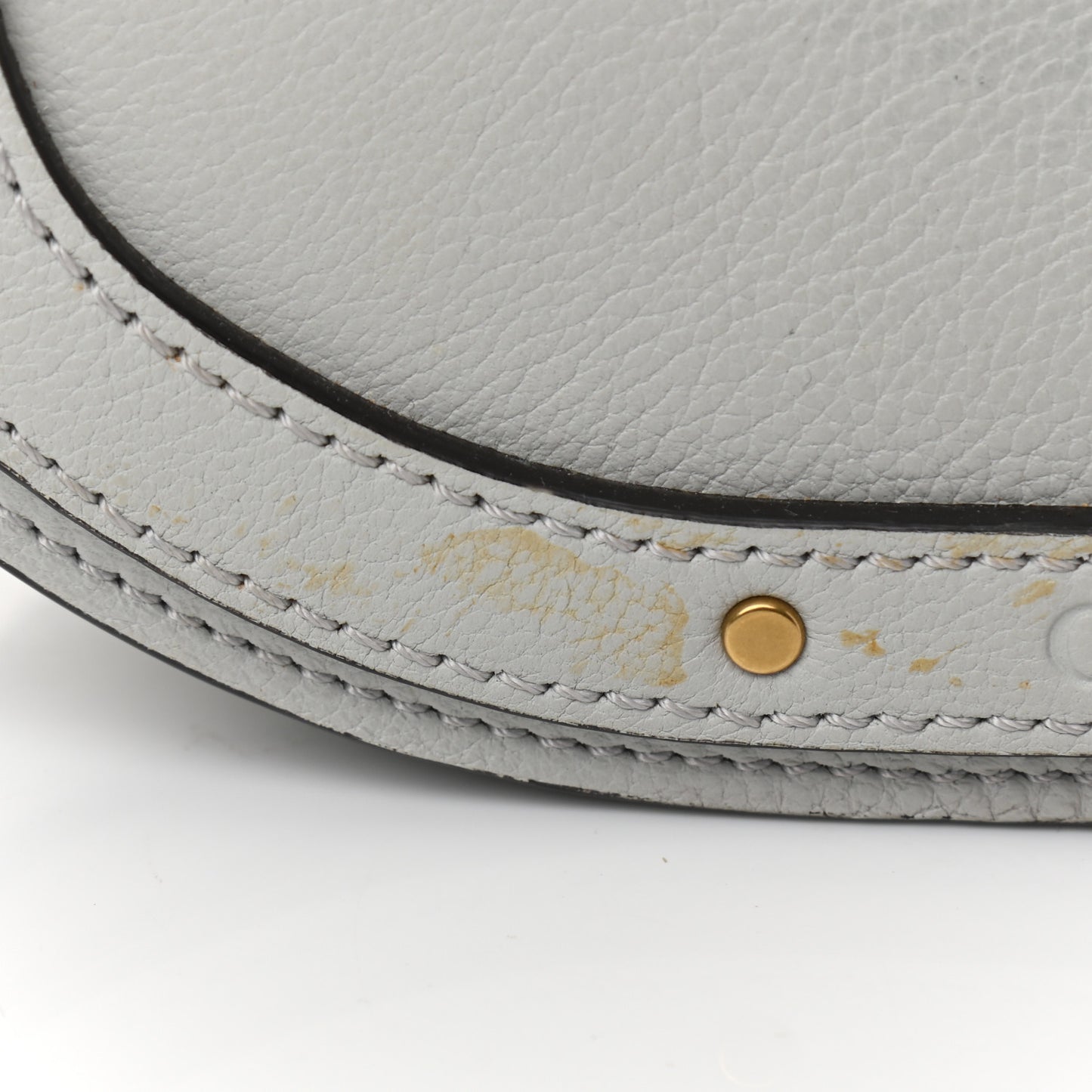 Calfskin Suede Small Nile Bracelet Bag Airy Grey