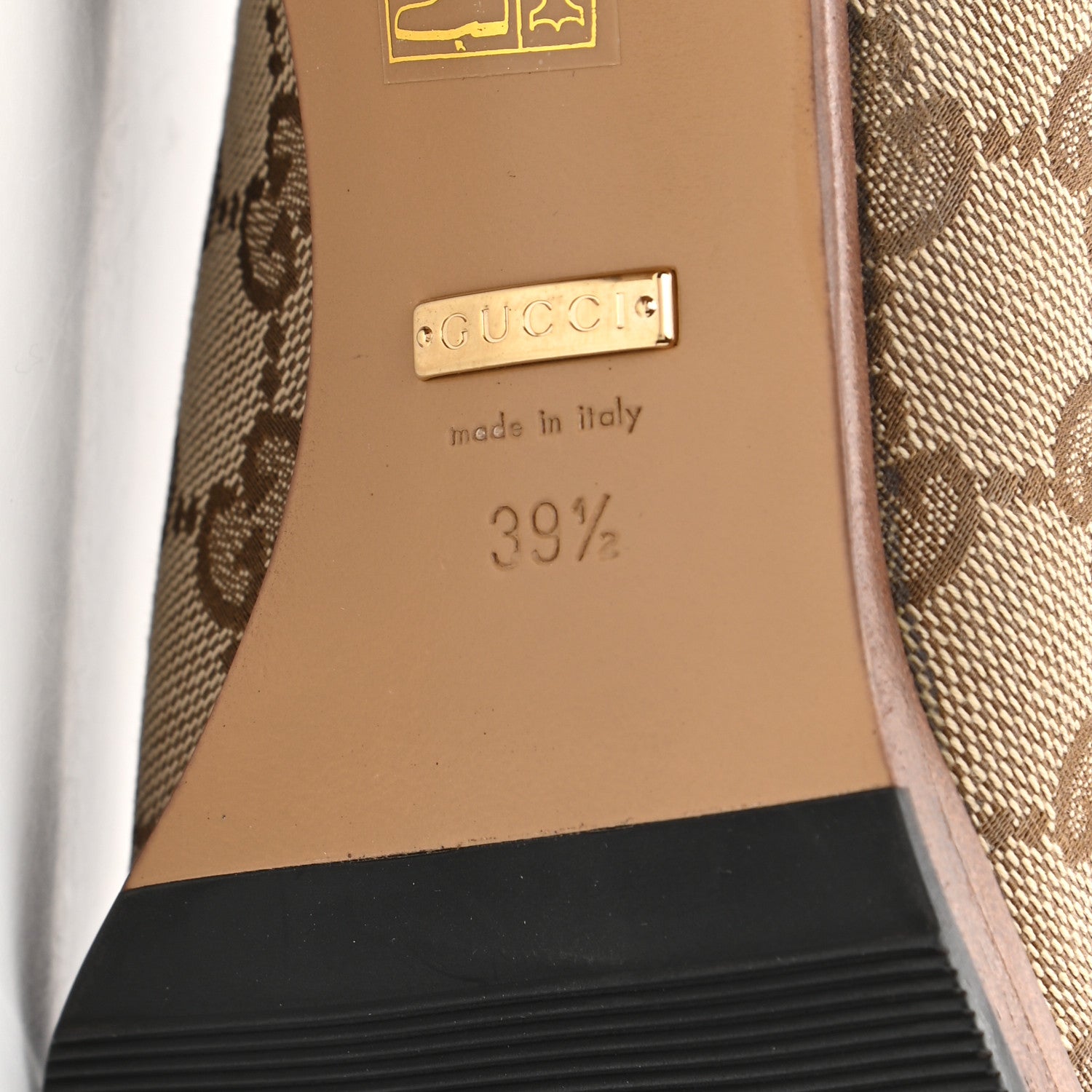 Gucci Monogram Over the Knee Boots 39.5 Beige Ebony 6 of 7
