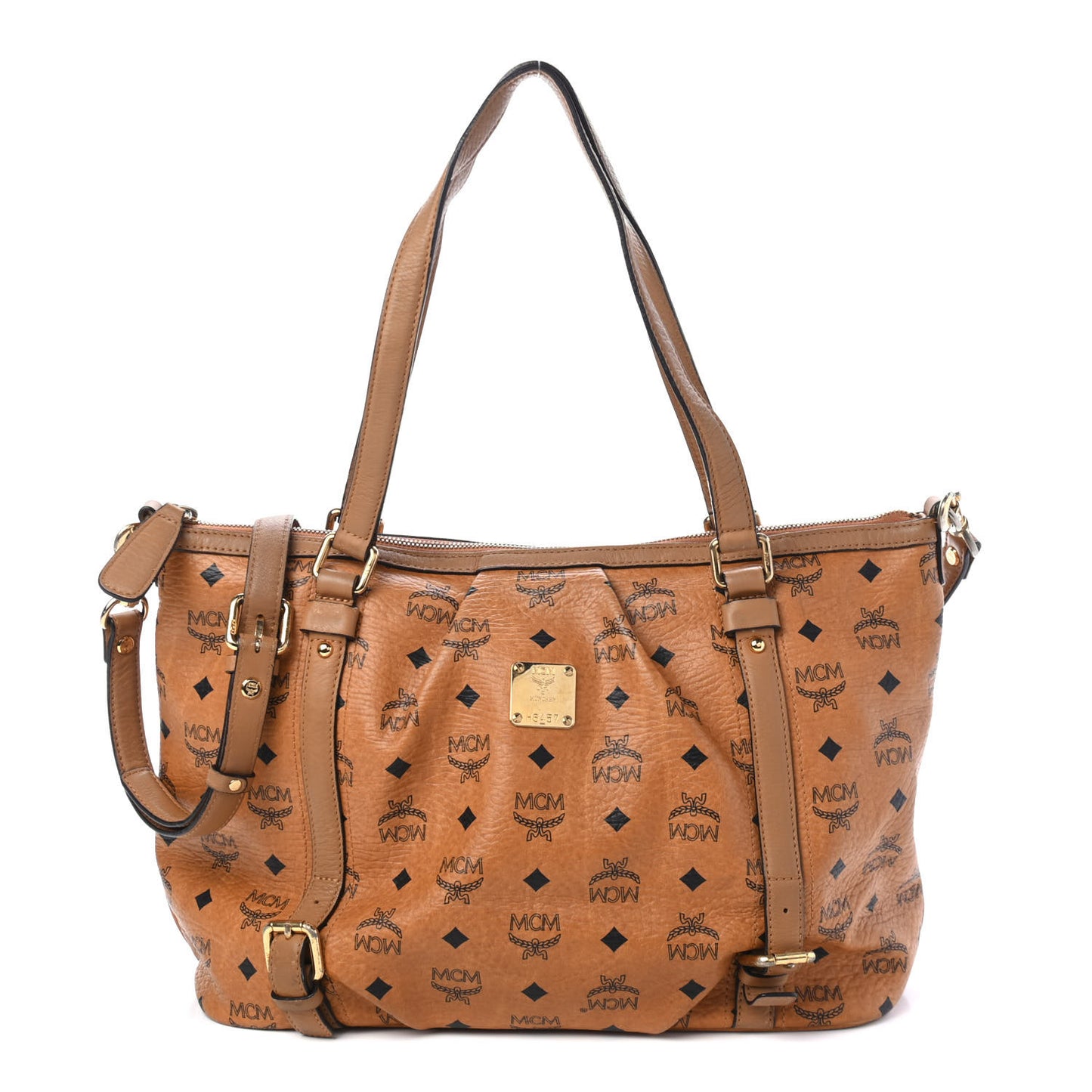 Visetos Medium Essentials Shopper Tote Cognac