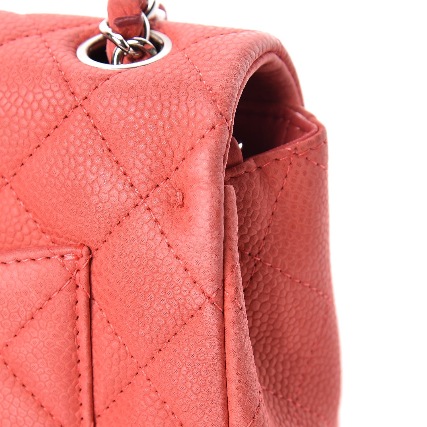 Chanel Iridescent Caviar Quilted Mini Rectangular Flap Dark Pink 14 of 16