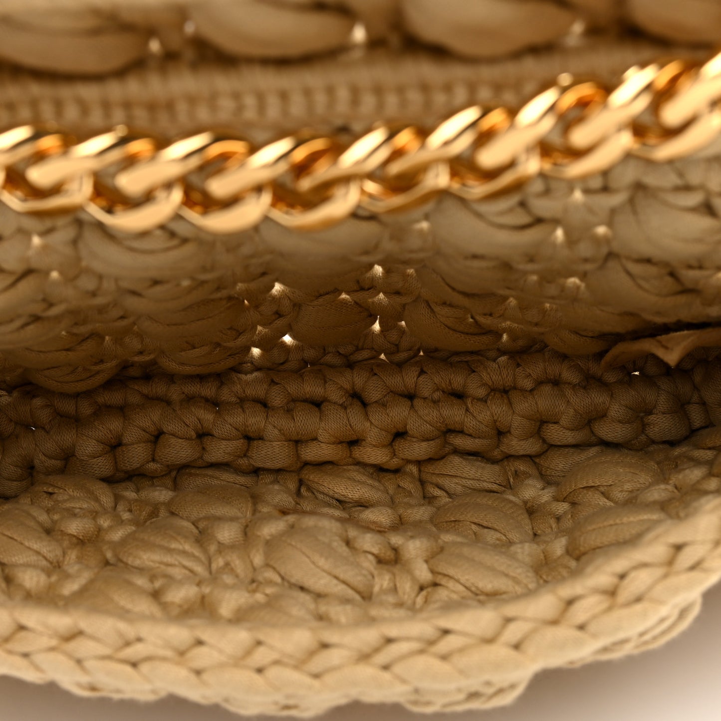 Jersey Crochet Shoulder Bag Cane Sugar