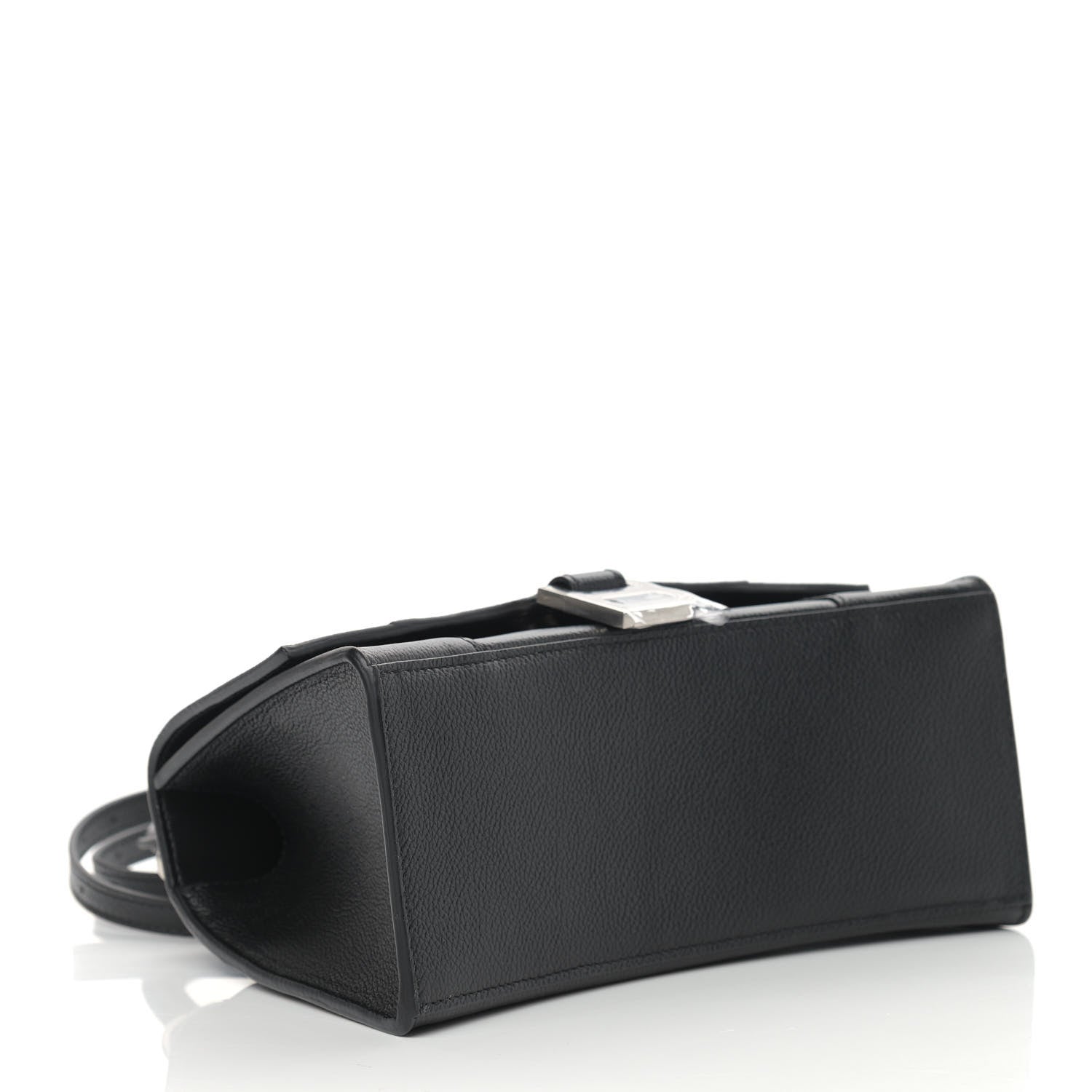 Balenciaga Grained Calfskin Small Hourglass Top Handle Bag Black 4 of 9