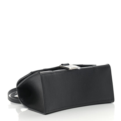 Balenciaga Grained Calfskin Small Hourglass Top Handle Bag Black 4 of 9