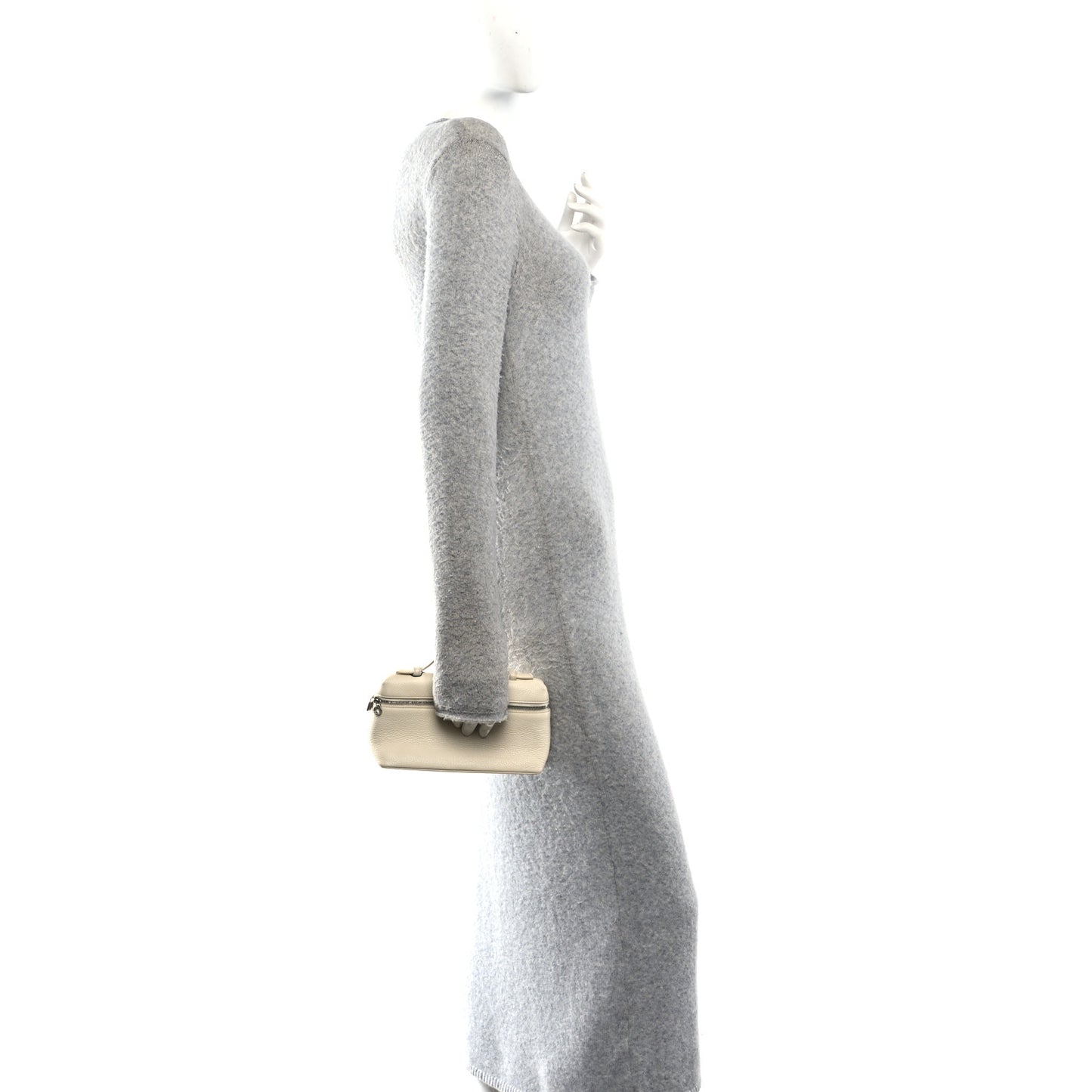 Grained Calfskin L19 Extra Pocket Pouch Whisper White