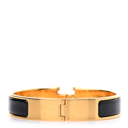 Hermes Enamel Narrow Clic Clac H Bracelet PM Black 3 of 4