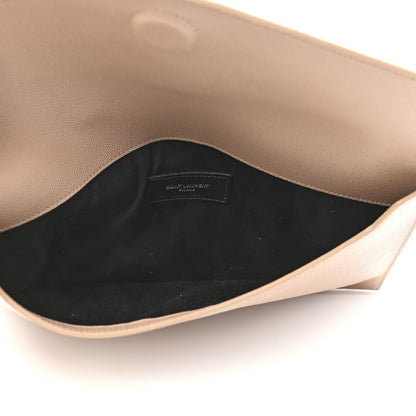 Saint Laurent Grain De Poudre Uptown Pouch Dark Beige 5 of 7