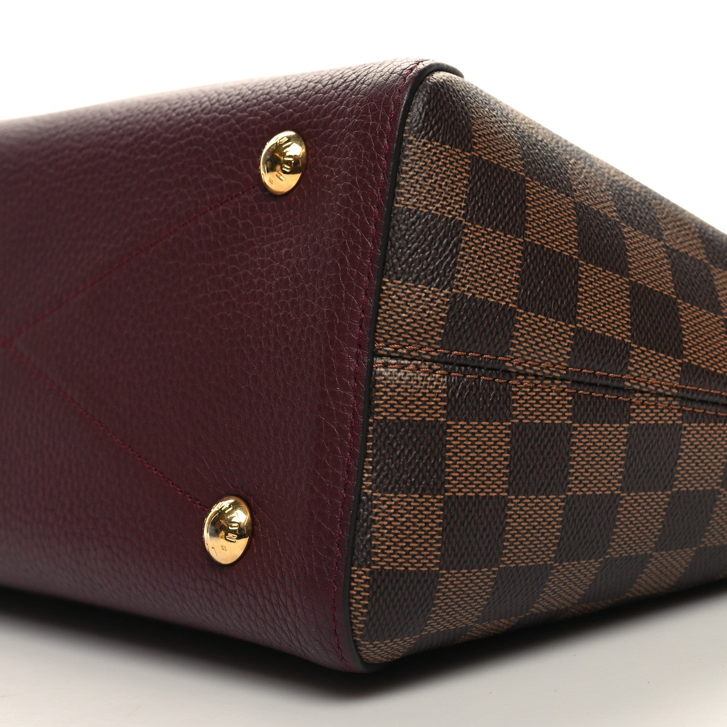 Louis Vuitton Damier Ebene Cuir Taurillon Hyde Park Fuchsia 9 of 9