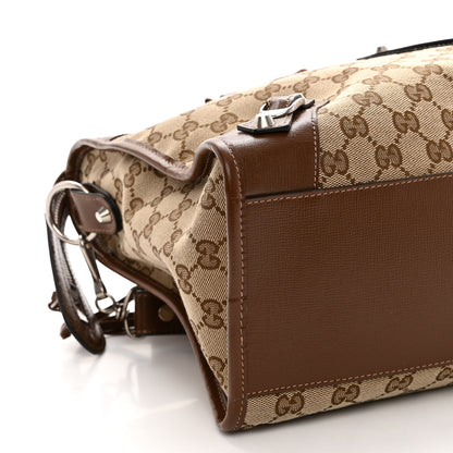Balenciaga X GUCCI GG Monogram Azalea Calfskin Neo Classic Silver Hardware Medium City Beige Ebony Brown Sugar 9 of 13