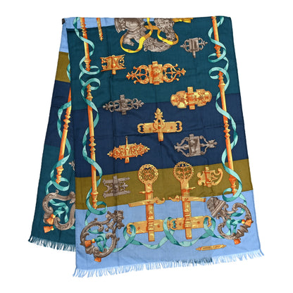 Hermes Cashmere Silk Ferronnerie Stole 2 of 6