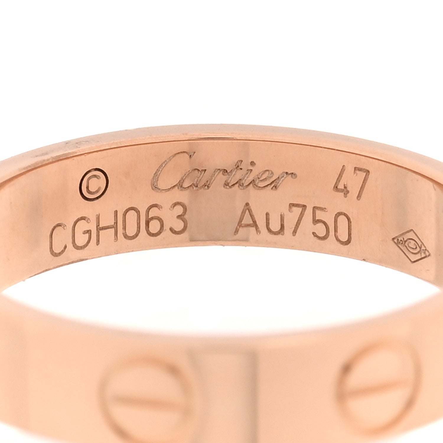 Cartier 18K Pink Gold 3.5mm LOVE Wedding Band Ring 47 4 4 of 4