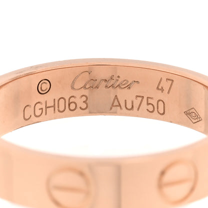 Cartier 18K Pink Gold 3.5mm LOVE Wedding Band Ring 47 4 4 of 4
