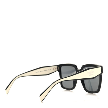 Prada Acetate Square Sunglasses SPR 24Z Black White 4 of 7