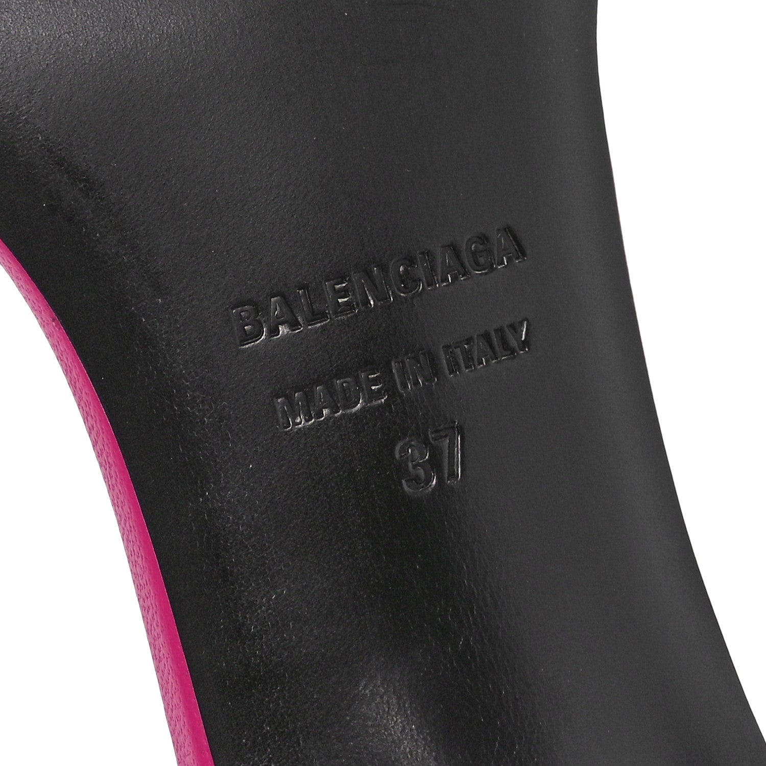 Balenciaga Soft Nappa Square Knife Bow Mule Sandals 37 Magenta Pink 8 of 10
