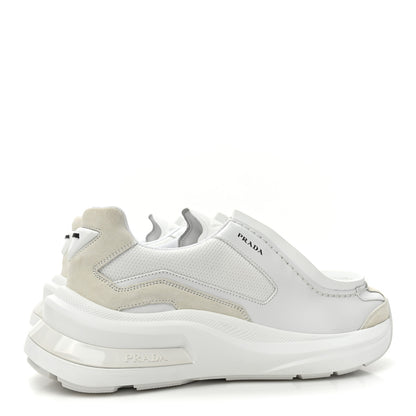 Prada Spazzolato Rois Bike Fabric Mens Sneakers 10 White 5 of 11